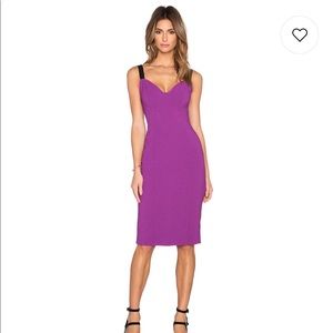 Black Halo Sayer Midi Dress in Hyacinth/Black 0 XS